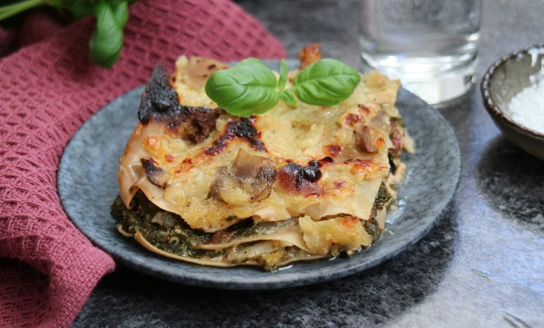 Vegetarisk lasagne med spenat – Recept – 